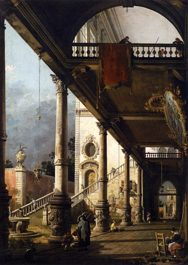 Perspektive mit Portikus - Canaletto