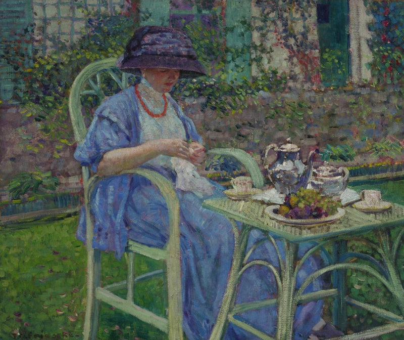 Frühstück im Garten - Frederick Carl Frieseke