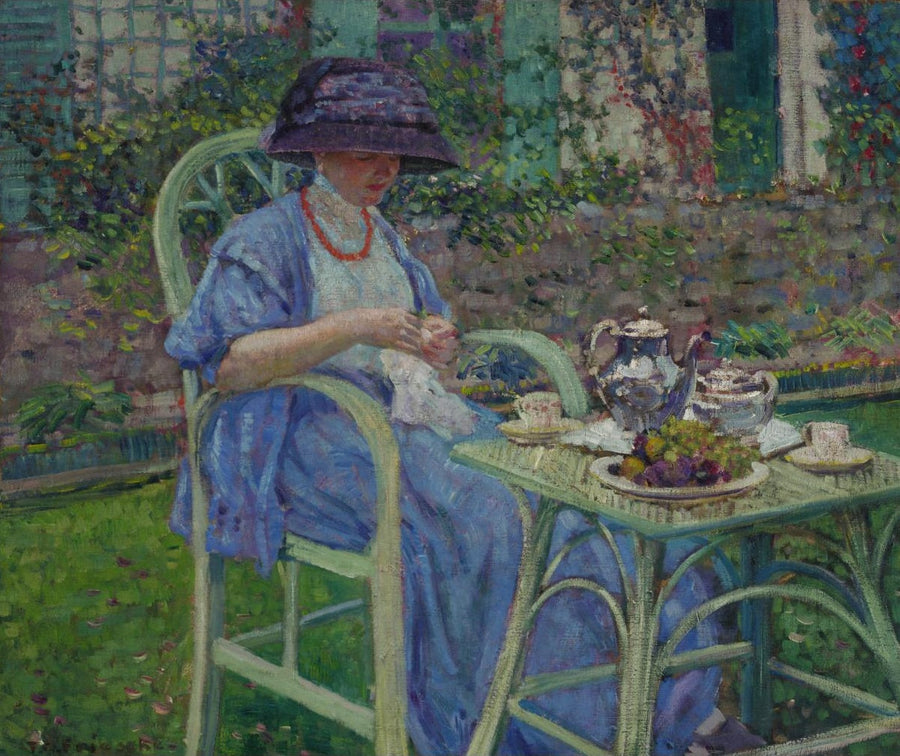 Frühstück im Garten - Frederick Carl Frieseke