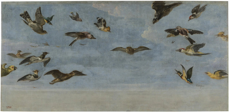 Un petit hibou et une volée d'oiseaux - Frans Snyders