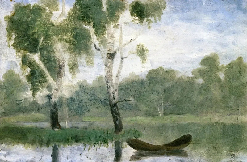 Kleiner See mit Boot - Edvard Munch