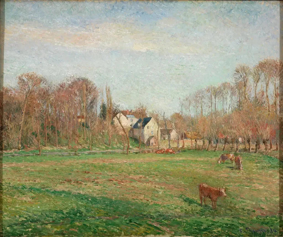 Petit-Moulin und Wiese in Osny - Camille Pissarro
