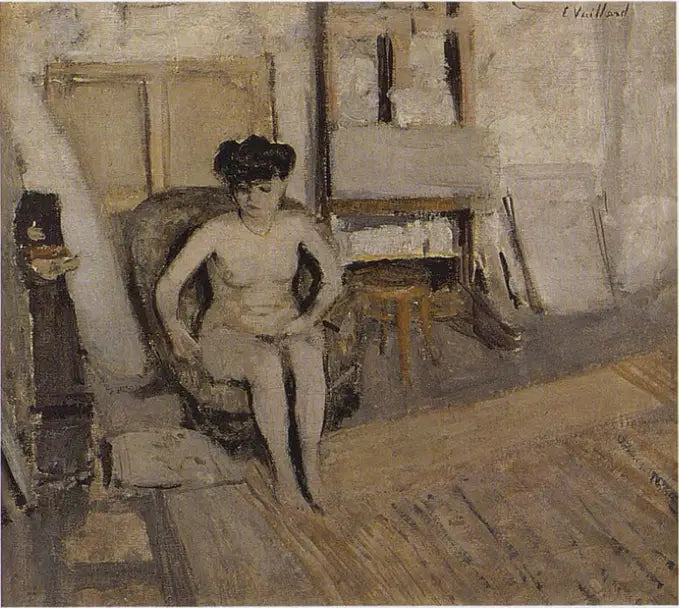 Kleines sitzendes Nacktmodell - Édouard Vuillard