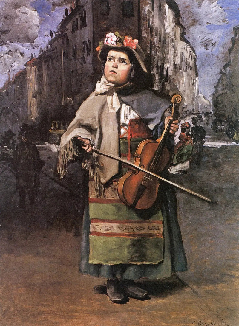 Kleine italienische Straßen Sängerin - Frédéric Bazille