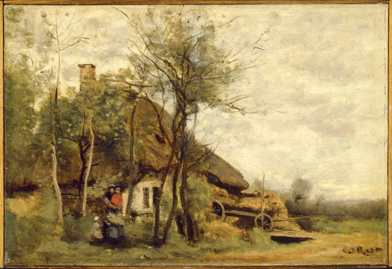 Kleine Farm in der Umgebung von Saint-Lô - Jean-Baptiste Camille Corot
