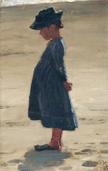 kleines Mädchen steht am Südufer von Skagen - Peder Severin Krøyer
