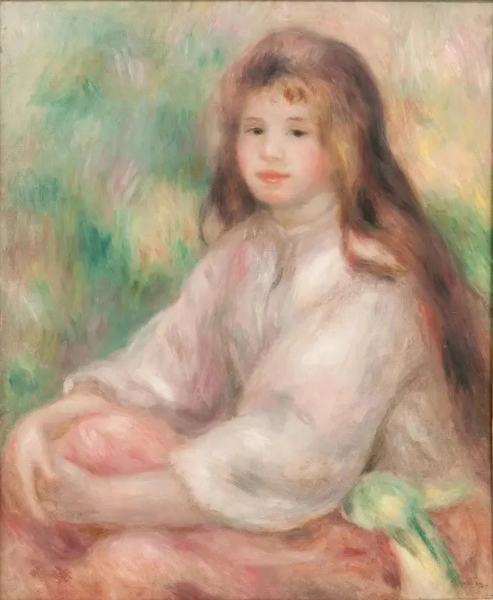 kleines Mädchen in Rosa - Pierre-Auguste Renoir