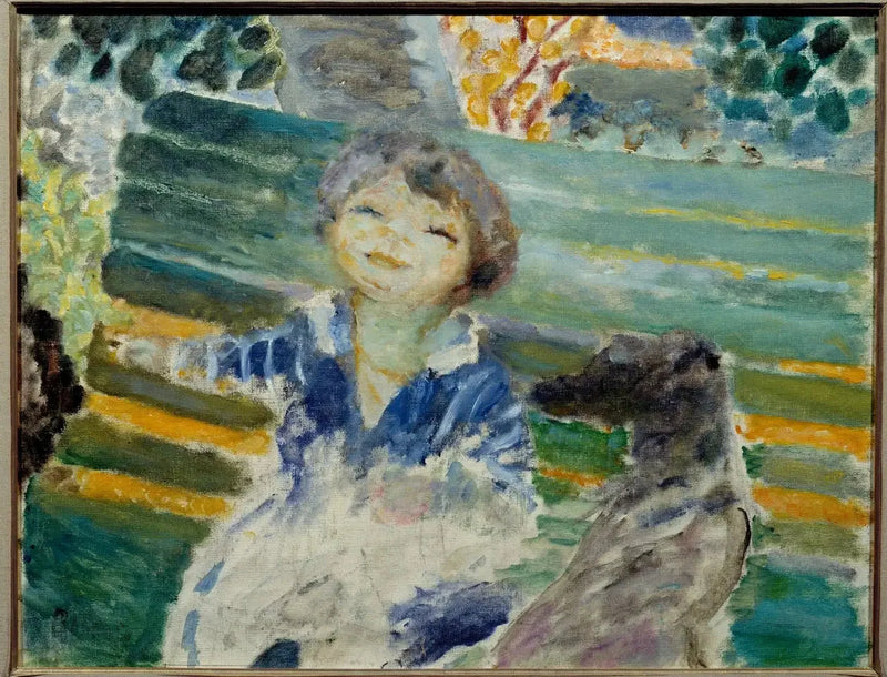 Kleines Mädchen und ihr Hund - Pierre Bonnard