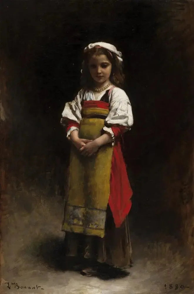 Petite Italienne - Léon Bonnat image 1 copie peinte à la main à l’huile