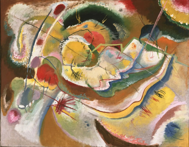 Kleines gelbes Gemälde (Improvisation) - Vassily Kandinsky