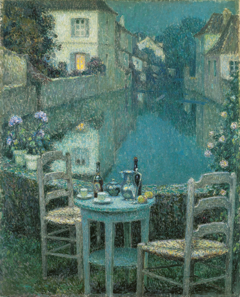 Kleine Tafel im Abenddämmerung - Henri Le Sidaner