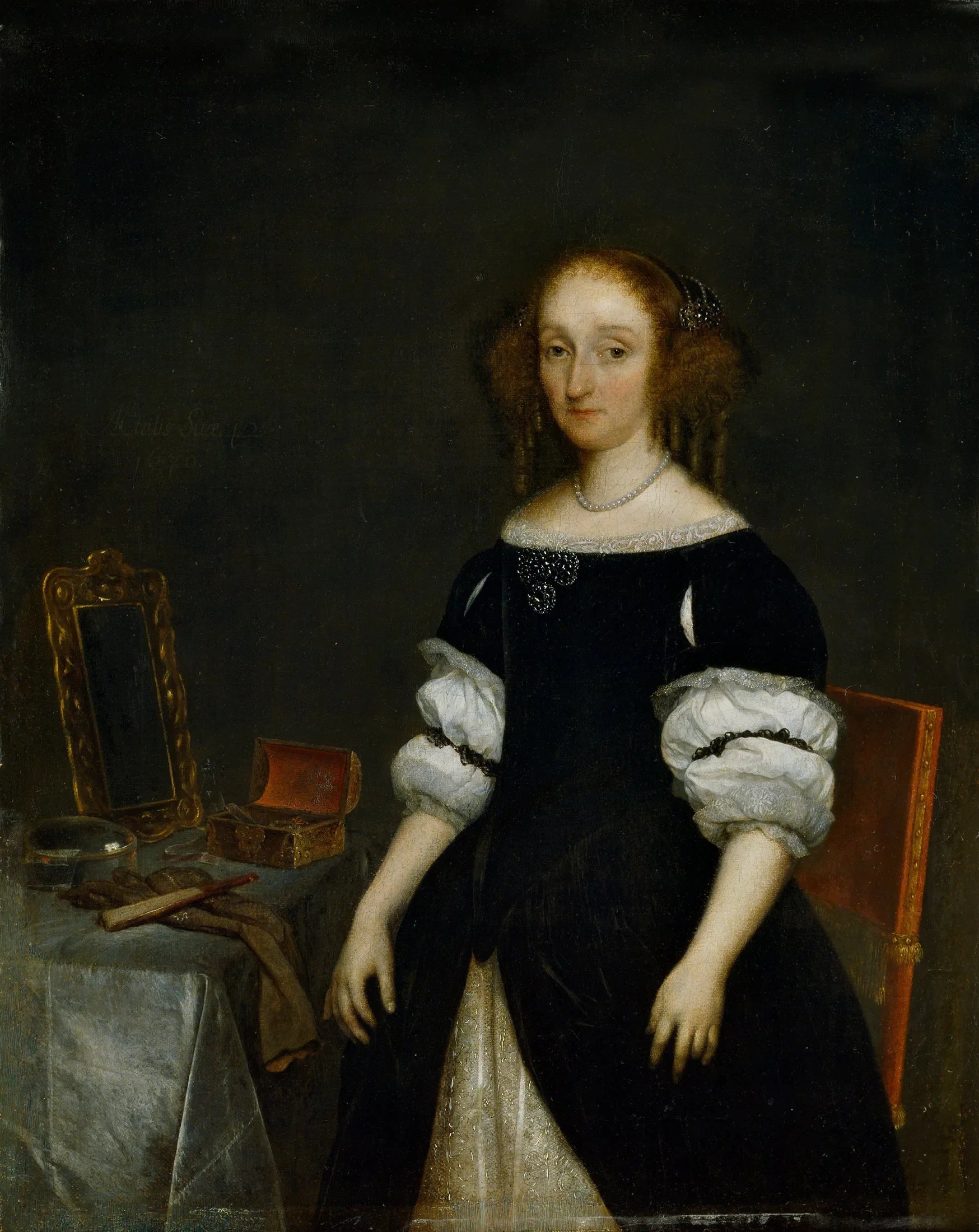 Pétronelle de Waert - Gerard ter Borch image 1 reproduction de peinture à l’huile