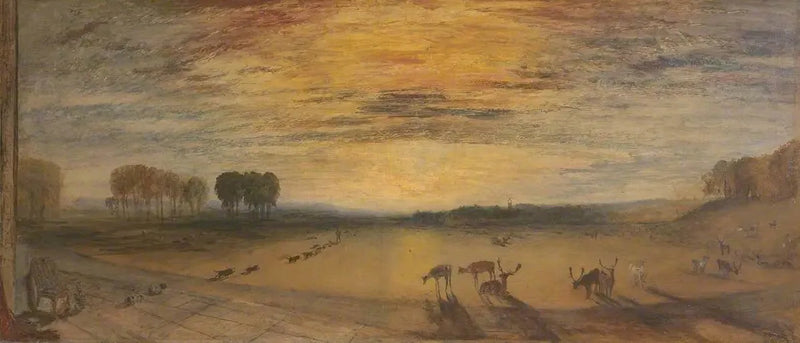 Petworth Park: Tillington Kirche in der Ferne - J. M. W. Turner
