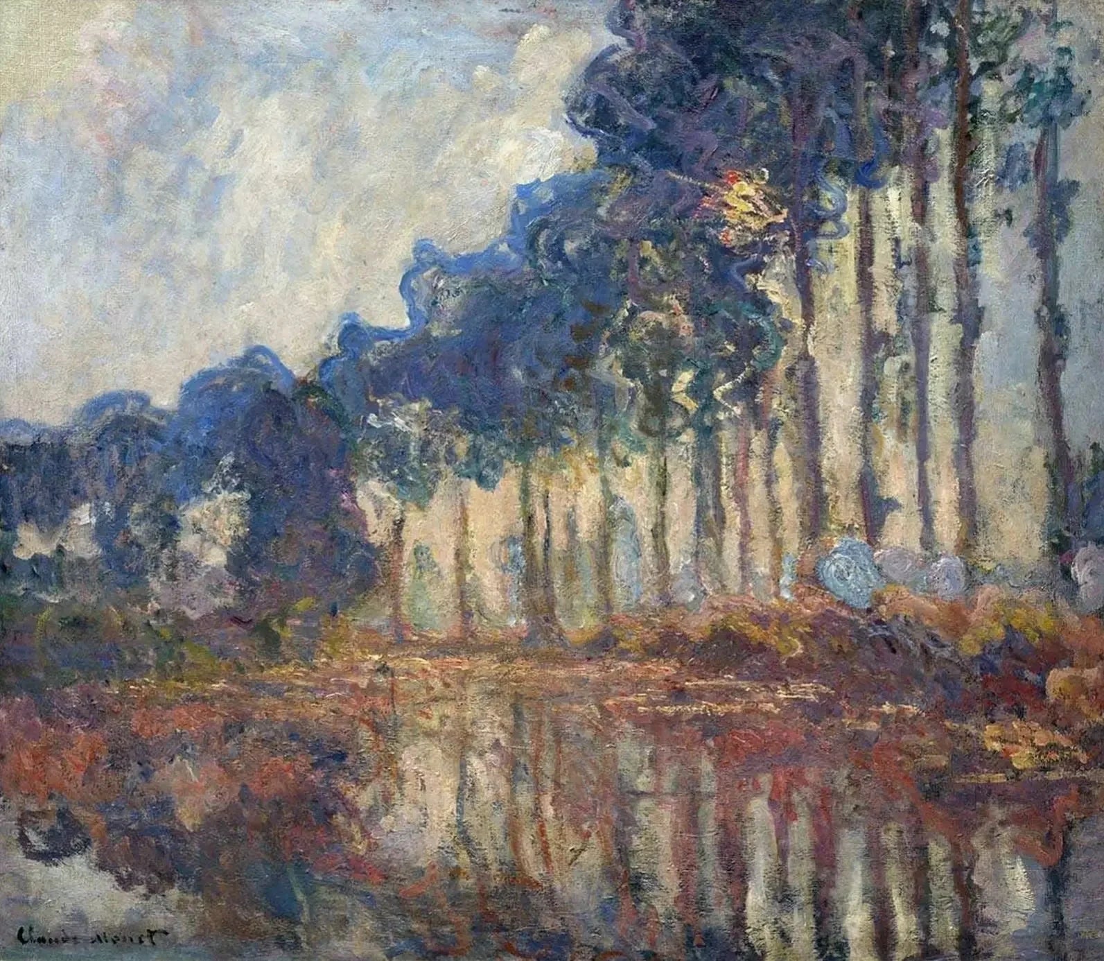 Les Peupliers, automne de Claude Monet, 1891 – collection particulière, Wildenstein 1311