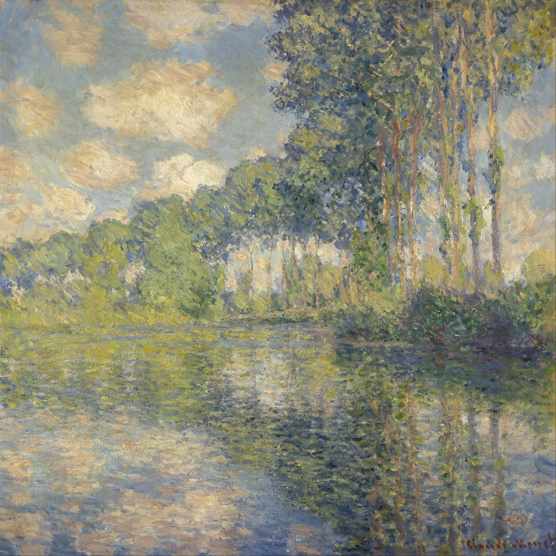Pappeln am Ufer der Epte W1310 - Claude Monet