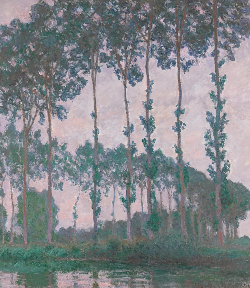 Pappeln am Ufer der Epte, bedecktes Wetter W1299 - Claude Monet