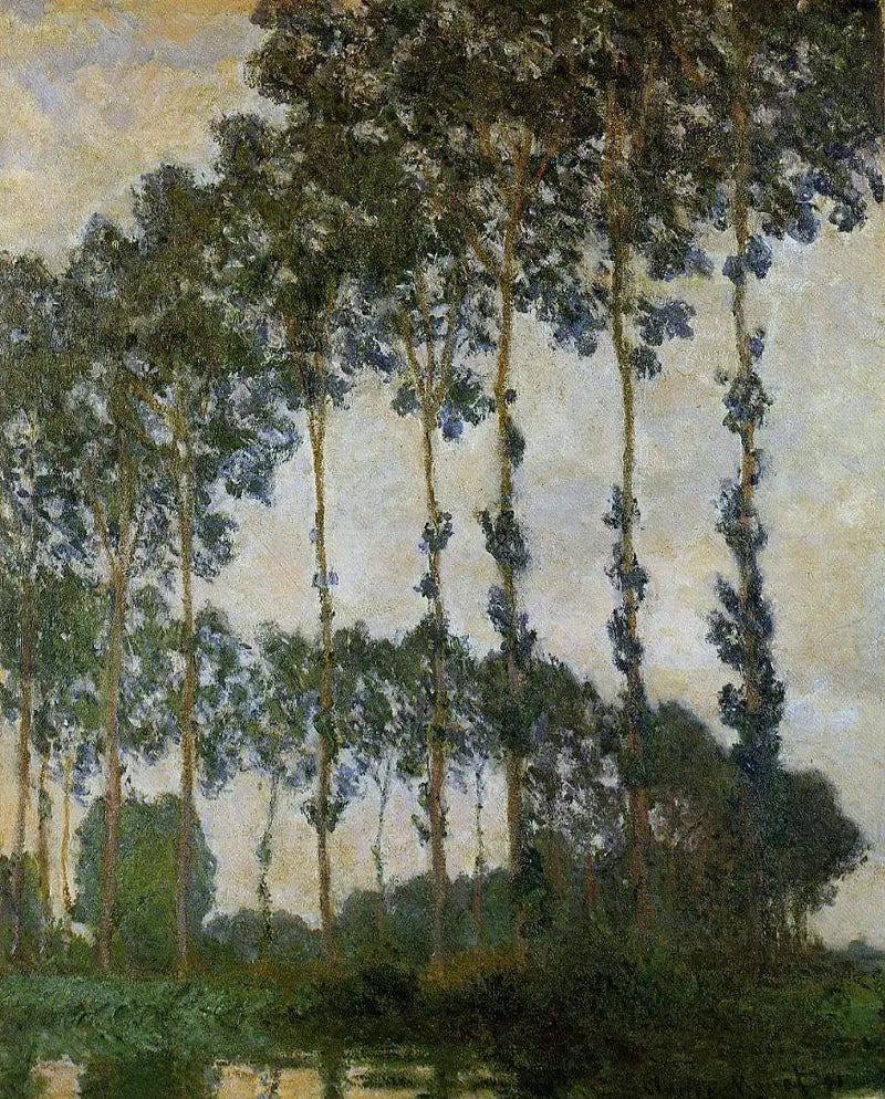 Pappeln bei Giverny, bewölktes Wetter - Claude Monet