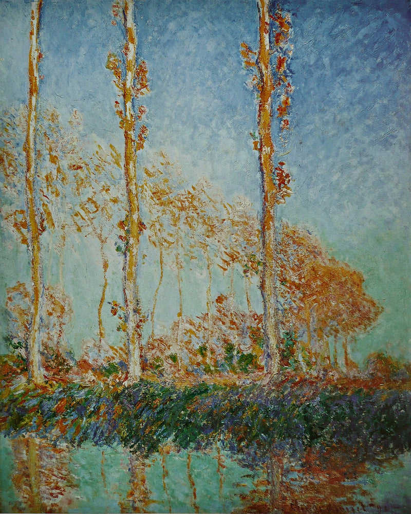 Die Pappeln, drei rosa Bäume, Herbst - Claude Monet