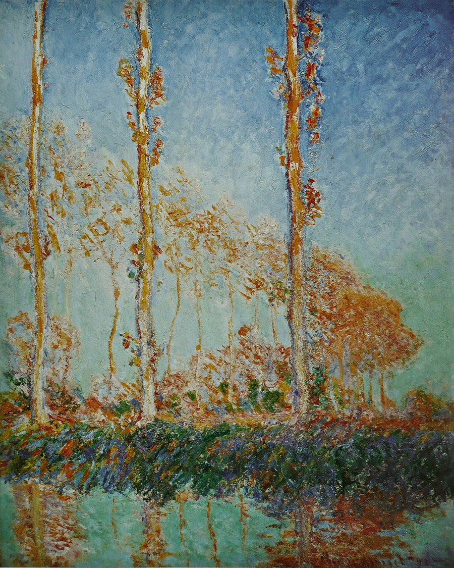 Die Pappeln, drei rosa Bäume, Herbst - Claude Monet