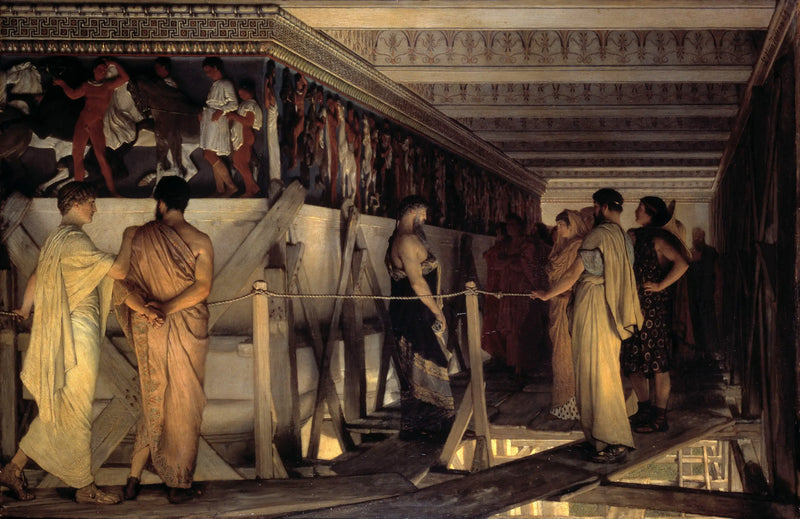 Phidias zeigt seinen Freunden den Fries des Parthenon - Lawrence Alma-Tadema