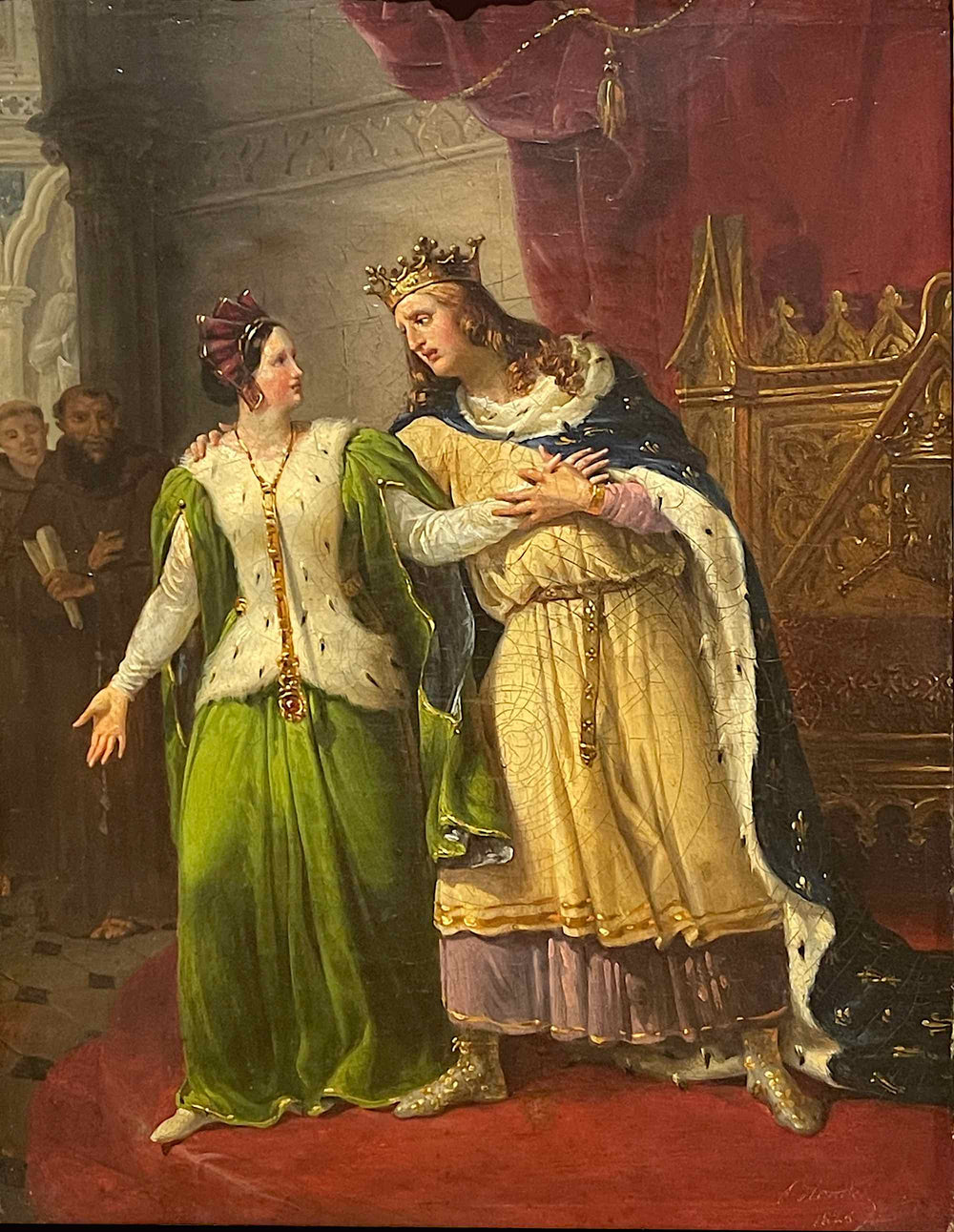 Philippe Auguste et Agnès de Méranie - Merry-Joseph Blondel image 1 copie peinte à la main à l’huile