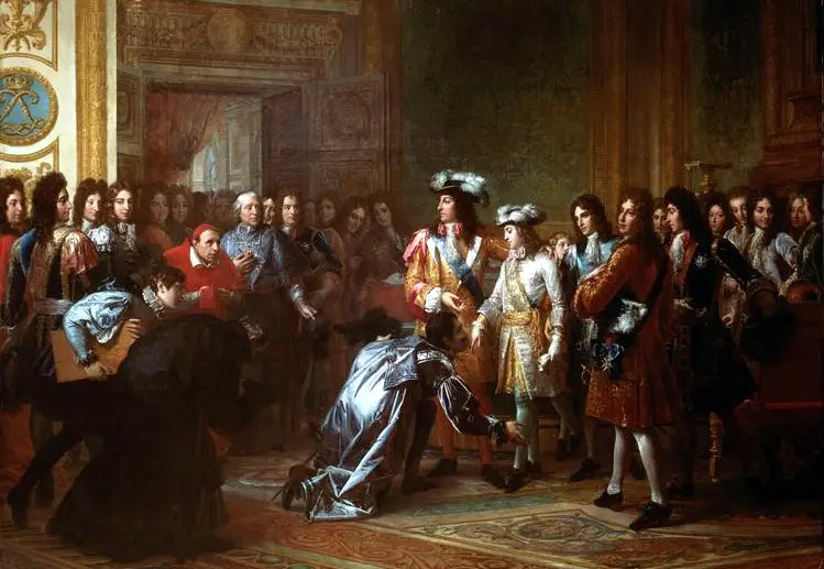 Philippe de France, Herzog von Anjou, erklärt sich am 16. November 1700 zum König von Spanien unter dem Namen Philipp V, François Gérard