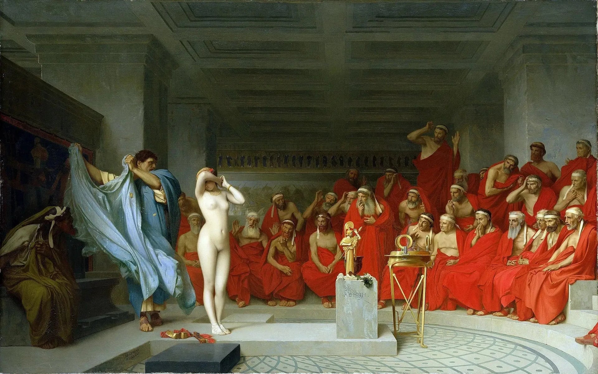 Phryné devant l'Aréopage - Jean-Léon Gérôme image 1 copie de tableau peinte à la main