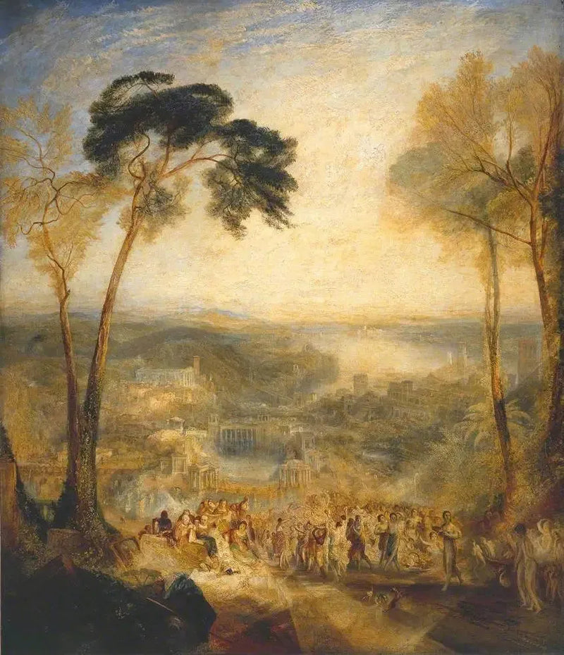 Phryne, die als Venus zu den öffentlichen Bädern geht: Demosthenes von Aischines verspottet - J. M. W. Turner