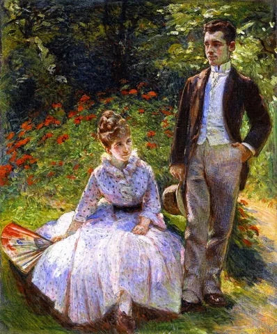 Pierre und seine Tante Louise im Garten - Marie Bracquemond