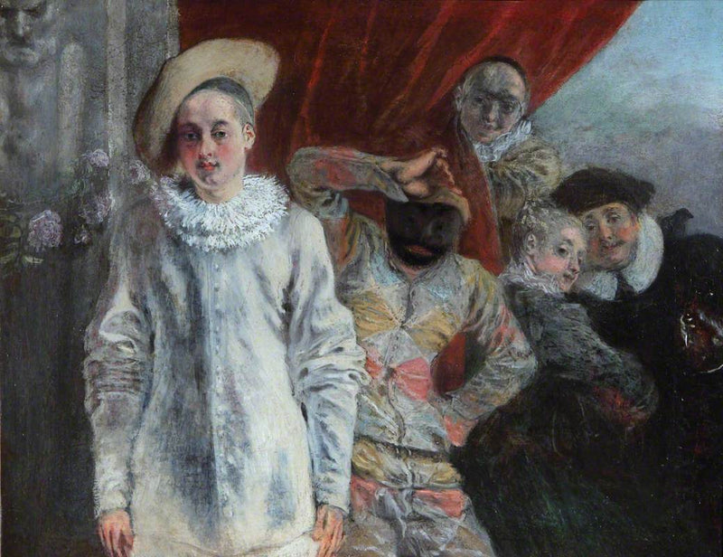 Pierrot, Harlekin und Scapin - Antoine Watteau