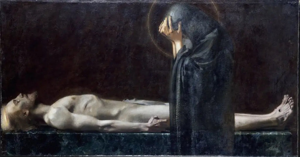 Reproduction du tableau « Pietà - Franz von stuck » par Alpha Reproduction en peinture à l’huile
