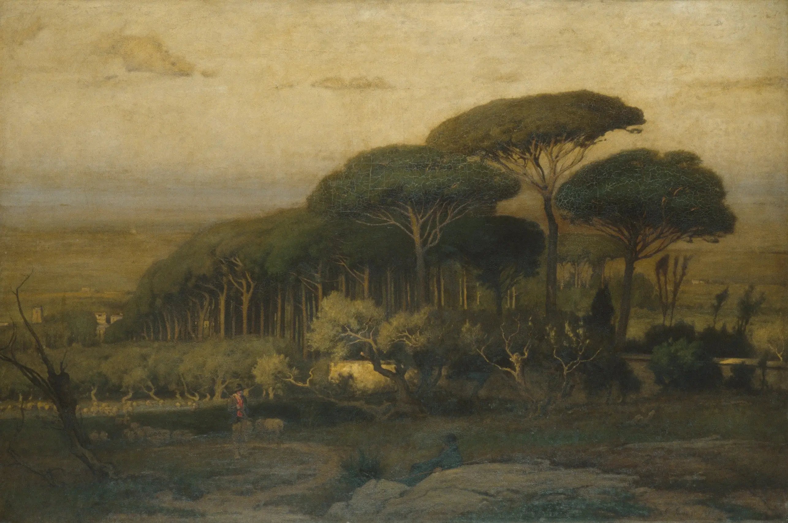 Pinède de la Villa Barberini - George Inness image 1 reproduction de peinture à l’huile