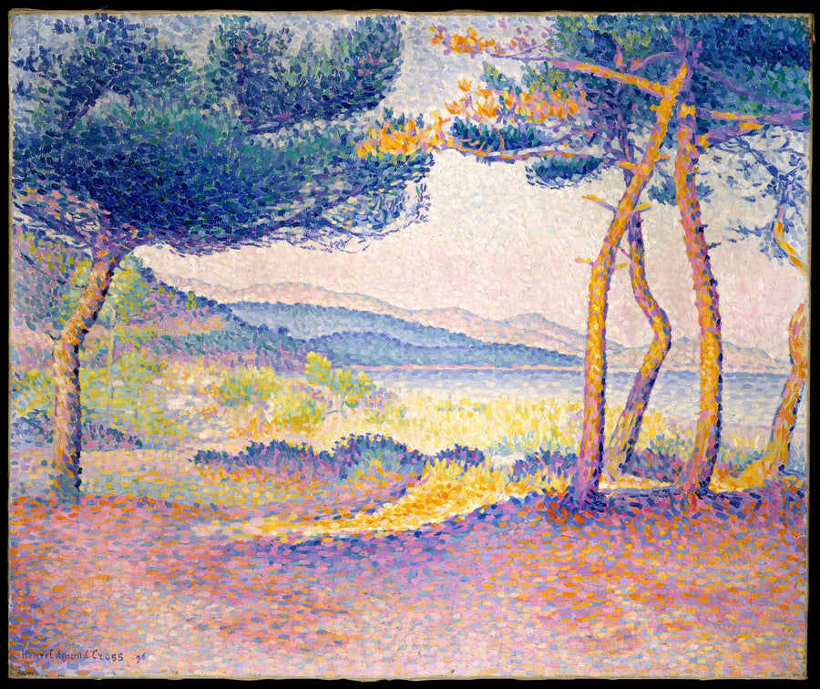 Pins am Ufer entlang - Henri-Edmond Cross