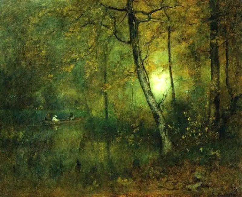 Schwimmbad im Wald - George Inness