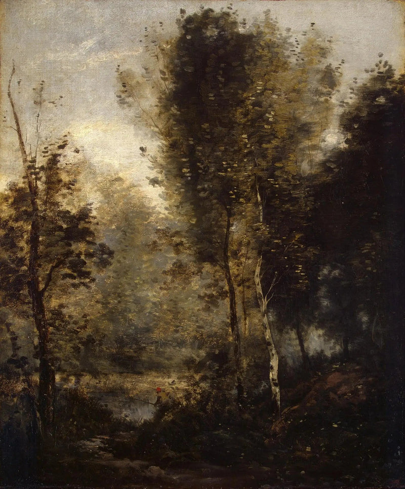 Schwimmbad im Wald - Jean-Baptiste Camille Corot