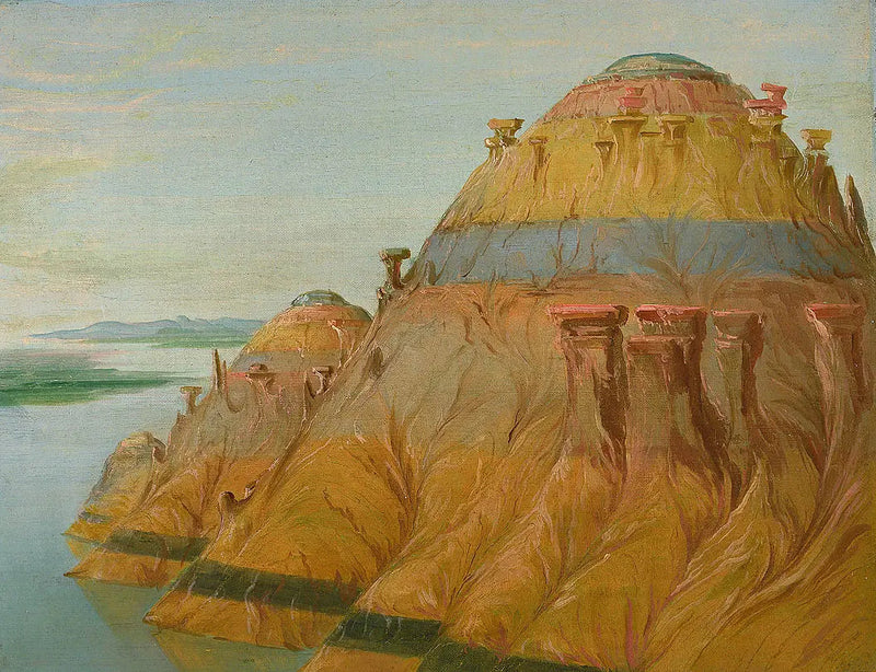Malerischer Clay Bluff, à 2 700 km au-dessus de Saint-Louis - George Catlin