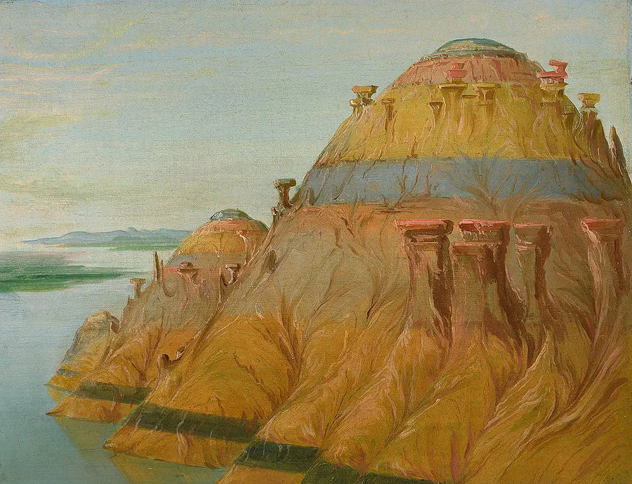 Malerischer Clay Bluff, à 2 700 km au-dessus de Saint-Louis - George Catlin