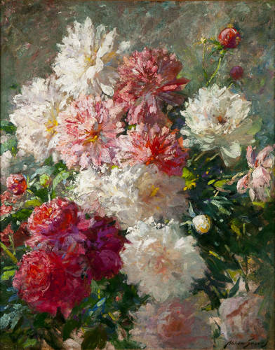 Pivoines par Abbott Fuller Graves, peinture de pivoines