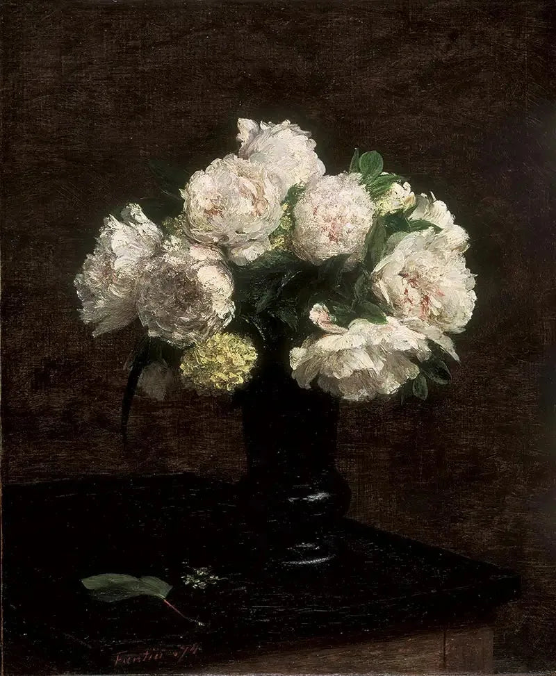 Weiße Pfingstrosen und Schneebälle - Henri Fantin-Latour