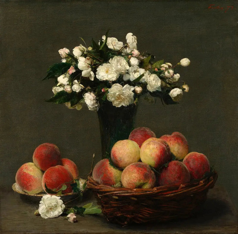Pfingstrosen und Pfirsiche - Henri Fantin-Latour