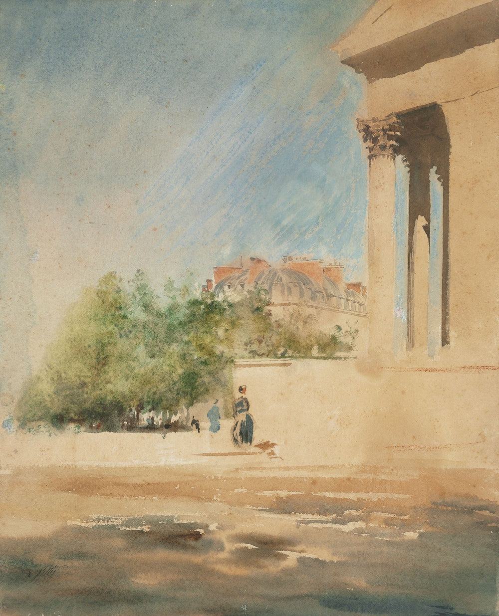 Place de la Madeleine - II - Giuseppe De Nittis image 1 reproduction artisanale de tableau