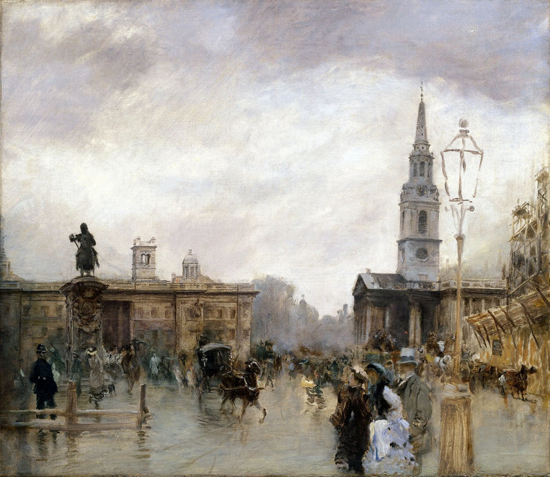 Platz Trafalgar - Giuseppe De Nittis