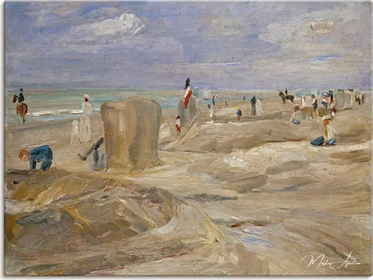 Plage à Noordwijk - Max Liebermann - Reproductions de tableaux et peintures haut de gamme