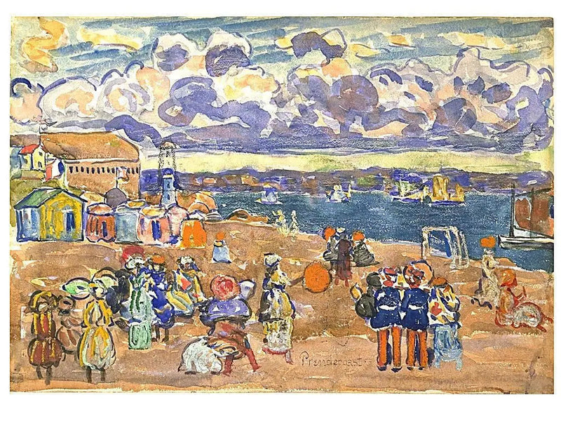 Strand von Saint-Malo - Maurice Prendergast