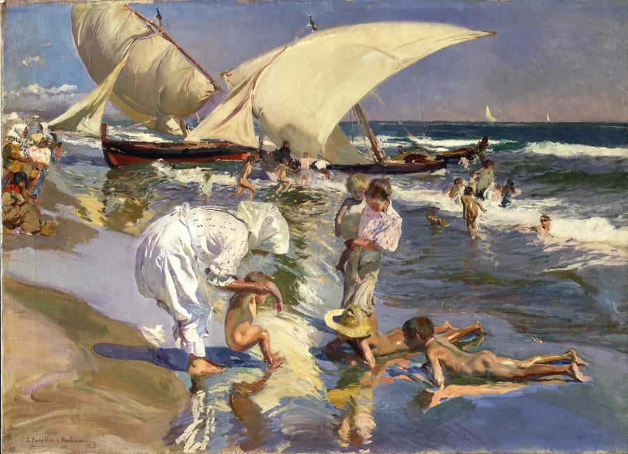 Valencia Strand im Morgenlicht - Joaquín Sorolla