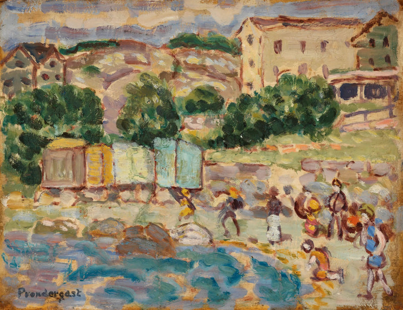 Strand und Dorf - Maurice Prendergast