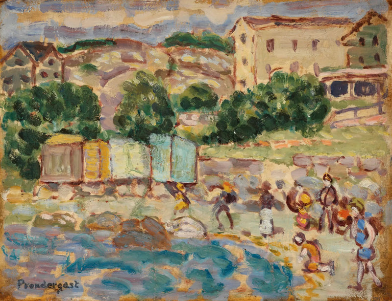 Strand und Dorf - Maurice Prendergast