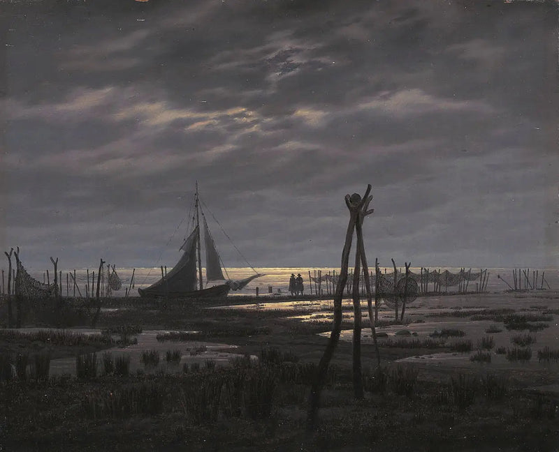 Sumpfiger Strand - Caspar David Friedrich