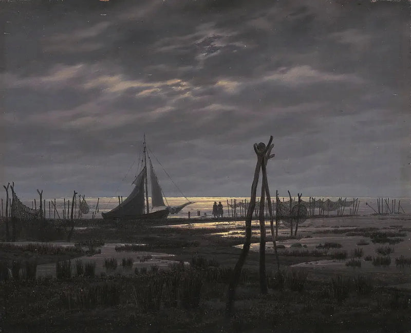 Sumpfiger Strand - Caspar David Friedrich