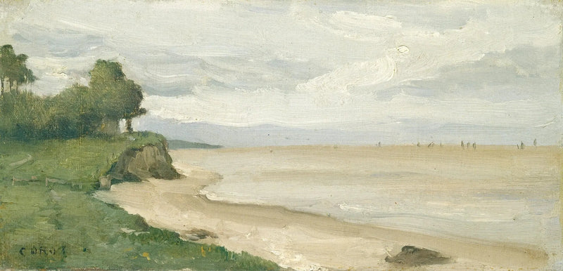 Strand bei Étretat - Jean-Baptiste Camille Corot